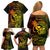 Hawaii Family Matching Off Shoulder Short Dress and Hawaiian Shirt King Kamehameha Mix Polynesian Plumeria Reggae Version LT14 - Polynesian Pride