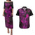Hawaii Couples Matching Puletasi Dress and Hawaiian Shirt King Kamehameha Mix Polynesian Plumeria Pink Version LT14 Pink - Polynesian Pride