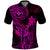 Hawaii Polo Shirt King Kamehameha Mix Polynesian Plumeria Pink Version LT14 Pink - Polynesian Pride