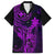 Hawaii Family Matching Long Sleeve Bodycon Dress and Hawaiian Shirt King Kamehameha Mix Polynesian Plumeria Purple Version LT14 Dad's Shirt - Short Sleeve Purple - Polynesian Pride