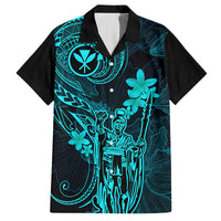 Hawaii Kid Hawaiian Shirt King Kamehameha Mix Polynesian Plumeria Turquoise Version LT14 Kid Turquoise - Polynesian Pride
