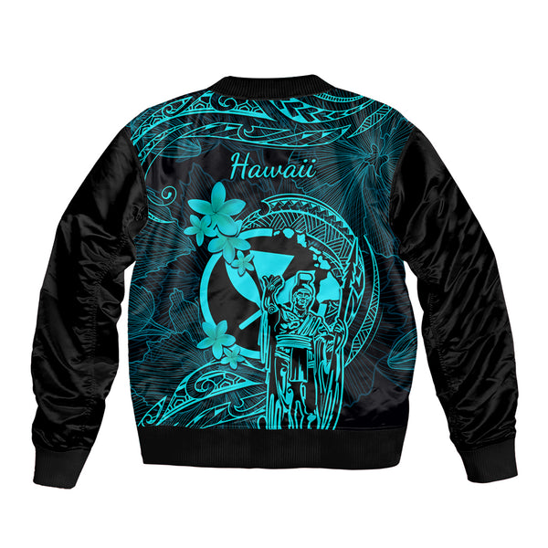Custom Hawaii Bomber Jacket King Kamehameha - Pink Gradient LT9 main image 0