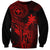 Hawaii Sweatshirt King Kamehameha Mix Polynesian Plumeria Red Version LT14 Unisex Red - Polynesian Pride