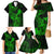Hawaii Family Matching Mermaid Dress and Hawaiian Shirt King Kamehameha Mix Polynesian Plumeria Green Version LT14 - Polynesian Pride