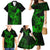 Hawaii Family Matching Mermaid Dress and Hawaiian Shirt King Kamehameha Mix Polynesian Plumeria Green Version LT14 - Polynesian Pride