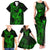 Hawaii Family Matching Tank Maxi Dress and Hawaiian Shirt King Kamehameha Mix Polynesian Plumeria Green Version LT14 - Polynesian Pride
