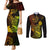 Hawaii Couples Matching Mermaid Dress and Long Sleeve Button Shirts Pineapple Mix Polynesian Plumeria Reggae Version LT14 Reggae - Polynesian Pride