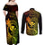 Hawaii Couples Matching Off Shoulder Maxi Dress and Long Sleeve Button Shirts Pineapple Mix Polynesian Plumeria Reggae Version LT14 - Polynesian Pride