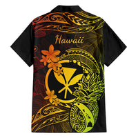 Hawaii Family Matching Short Sleeve Bodycon Dress and Hawaiian Shirt Pineapple Mix Polynesian Plumeria Reggae Version LT14 - Polynesian Pride