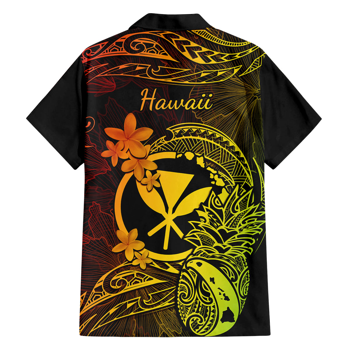 Hawaii Family Matching Tank Maxi Dress and Hawaiian Shirt Pineapple Mix Polynesian Plumeria Reggae Version LT14 - Polynesian Pride