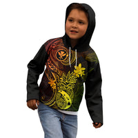 Hawaii Kid Hoodie Pineapple Mix Polynesian Plumeria Reggae Version LT14 - Polynesian Pride