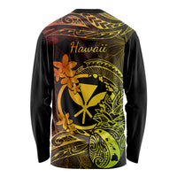 Hawaii Long Sleeve Shirt Pineapple Mix Polynesian Plumeria Reggae Version LT14 - Polynesian Pride