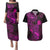 Hawaii Couples Matching Puletasi Dress and Hawaiian Shirt Pineapple Mix Polynesian Plumeria Pink Version LT14 Pink - Polynesian Pride