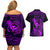 Hawaii Couples Matching Off Shoulder Short Dress and Hawaiian Shirt Pineapple Mix Polynesian Plumeria Purple Version LT14 - Polynesian Pride
