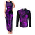 Hawaii Couples Matching Tank Maxi Dress and Long Sleeve Button Shirts Pineapple Mix Polynesian Plumeria Purple Version LT14 Purple - Polynesian Pride
