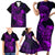 Hawaii Family Matching Short Sleeve Bodycon Dress and Hawaiian Shirt Pineapple Mix Polynesian Plumeria Purple Version LT14 - Polynesian Pride