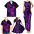 Hawaii Family Matching Tank Maxi Dress and Hawaiian Shirt Pineapple Mix Polynesian Plumeria Purple Version LT14 - Polynesian Pride