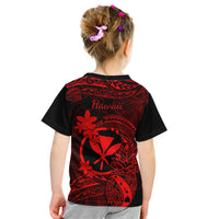 Hawaii Kid T Shirt Pineapple Mix Polynesian Plumeria Red Version LT14 - Polynesian Pride