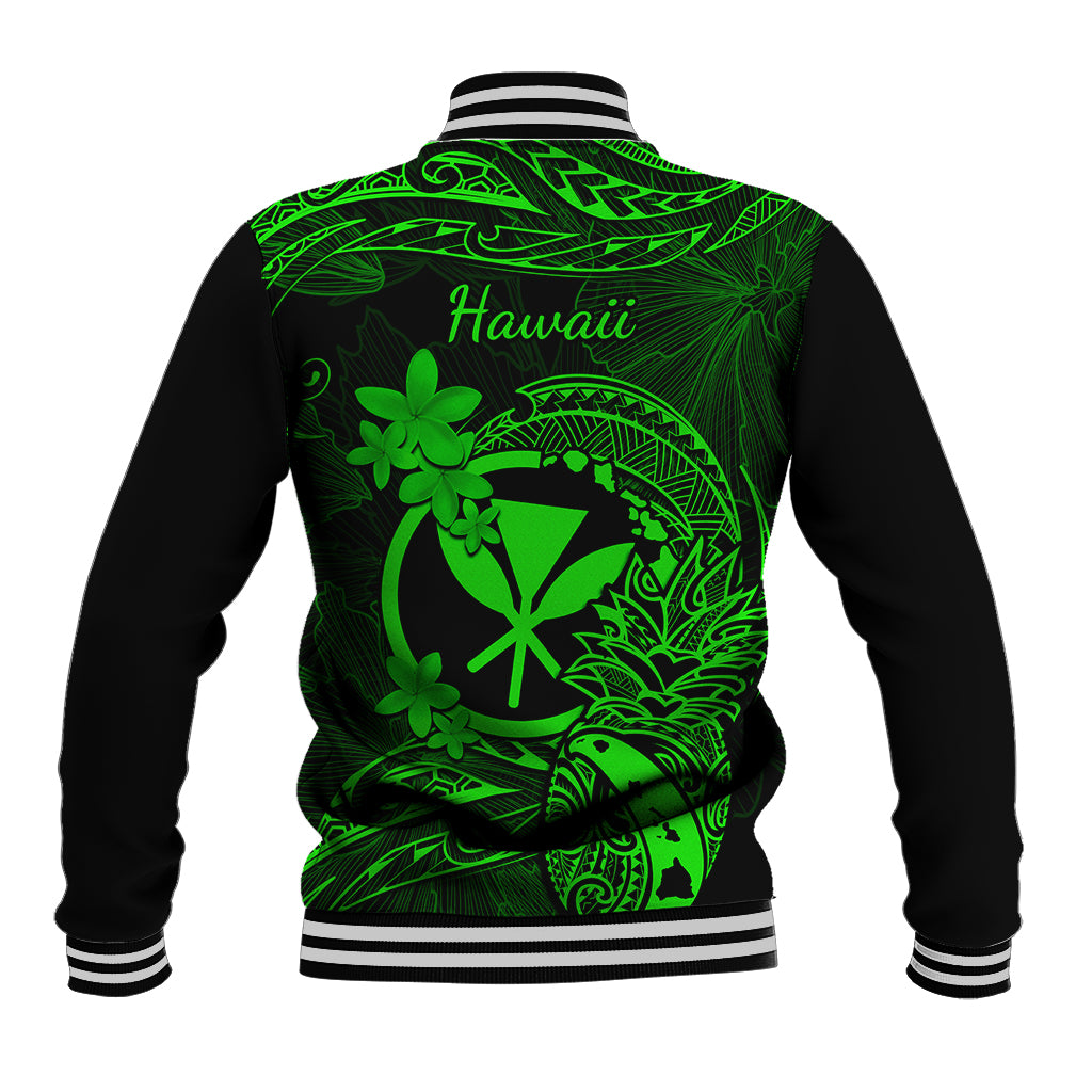 hawaii-baseball-jacket-pineapple-mix-polynesian-plumeria-green-version