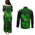 hawaii-couples-matching-puletasi-dress-and-long-sleeve-button-shirts-pineapple-mix-polynesian-plumeria-green-version