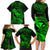hawaii-family-matching-long-sleeve-bodycon-dress-and-hawaiian-shirt-pineapple-mix-polynesian-plumeria-green-version