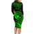 hawaii-family-matching-long-sleeve-bodycon-dress-and-hawaiian-shirt-pineapple-mix-polynesian-plumeria-green-version