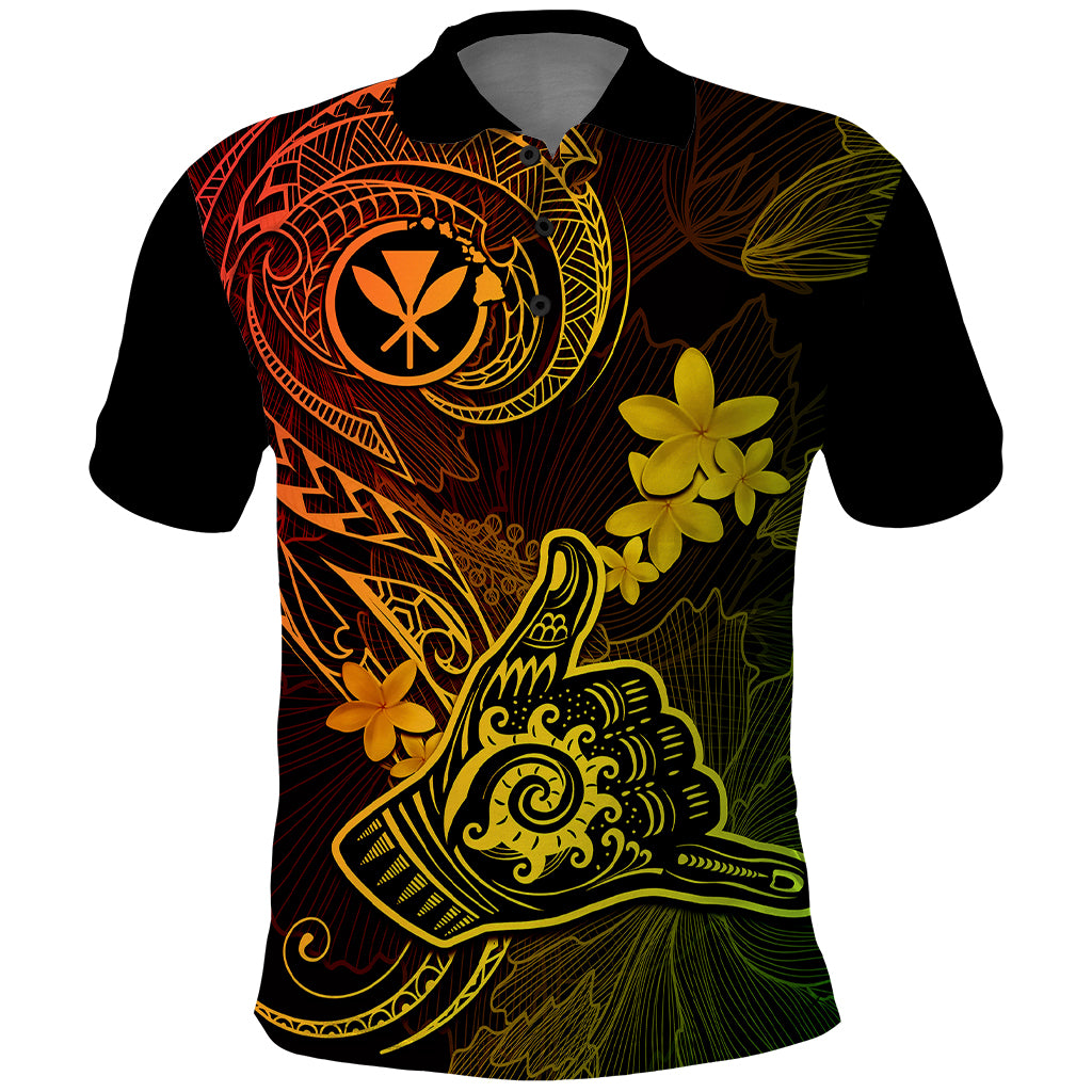 Hawaii Polo Shirt Shaka Tattoo Mix Polynesian Plumeria Reggae Version LT14 Reggae - Polynesian Pride