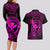 hawaii-couples-matching-long-sleeve-bodycon-dress-and-hawaiian-shirt-shaka-tattoo-mix-polynesian-plumeria-pink-version