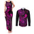 hawaii-couples-matching-tank-maxi-dress-and-long-sleeve-button-shirts-shaka-tattoo-mix-polynesian-plumeria-pink-version