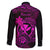 Hawaii Family Matching Puletasi Dress and Hawaiian Shirt Shaka Tattoo Mix Polynesian Plumeria Pink Version LT14 - Polynesian Pride