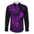hawaii-family-matching-off-shoulder-long-sleeve-dress-and-hawaiian-shirt-shaka-tattoo-mix-polynesian-plumeria-purple-version