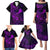 Hawaii Family Matching Puletasi Dress and Hawaiian Shirt Shaka Tattoo Mix Polynesian Plumeria Purple Version LT14 - Polynesian Pride