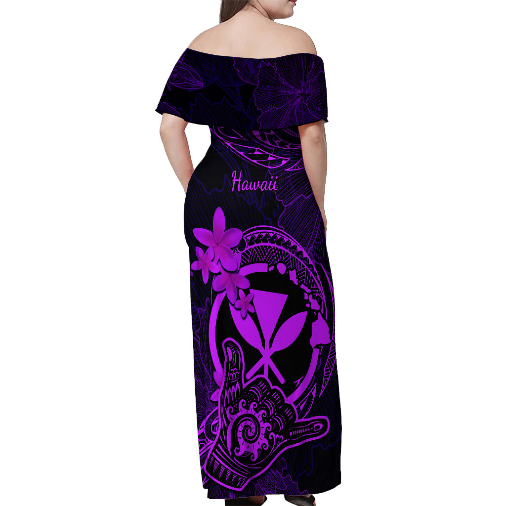 hawaii-off-shoulder-maxi-dress-shaka-tattoo-mix-polynesian-plumeria-purple-version