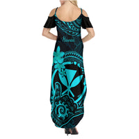 hawaii-family-matching-summer-maxi-dress-and-hawaiian-shirt-shaka-tattoo-mix-polynesian-plumeria-turquoise-version