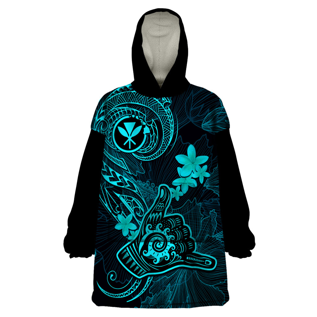 hawaii-wearable-blanket-hoodie-shaka-tattoo-mix-polynesian-plumeria-turquoise-version