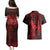 hawaii-couples-matching-puletasi-dress-and-hawaiian-shirt-shaka-tattoo-mix-polynesian-plumeria-red-version