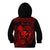 Hawaii Kid Hoodie Shaka Tattoo Mix Polynesian Plumeria Red Version LT14 - Polynesian Pride