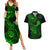 hawaii-couples-matching-summer-maxi-dress-and-hawaiian-shirt-shaka-tattoo-mix-polynesian-plumeria-green-version