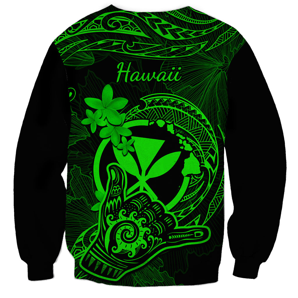 hawaii-sweatshirt-shaka-tattoo-mix-polynesian-plumeria-green-version