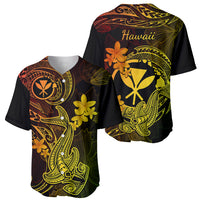 Hawaii Baseball Jersey Hammerhead Shark Tattoo Mix Polynesian Plumeria Reggae Version LT14 - Polynesian Pride