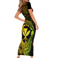hawaii-short-sleeve-bodycon-dress-hammerhead-shark-tattoo-mix-polynesian-plumeria-reggae-version