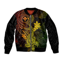 hawaii-sleeve-zip-bomber-jacket-hammerhead-shark-tattoo-mix-polynesian-plumeria-reggae-version