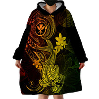 hawaii-wearable-blanket-hoodie-hammerhead-shark-tattoo-mix-polynesian-plumeria-reggae-version