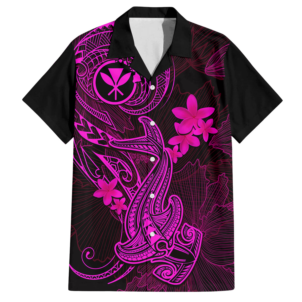 hawaii-kid-hawaiian-shirt-hammerhead-shark-tattoo-mix-polynesian-plumeria-pink-version