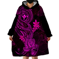 hawaii-wearable-blanket-hoodie-hammerhead-shark-tattoo-mix-polynesian-plumeria-pink-version