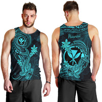 hawaii-men-tank-top-hammerhead-shark-tattoo-mix-polynesian-plumeria-turquoise-version