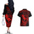 hawaii-couples-matching-off-the-shoulder-long-sleeve-dress-and-hawaiian-shirt-hammerhead-shark-tattoo-mix-polynesian-plumeria-red-version