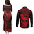 hawaii-couples-matching-puletasi-dress-and-long-sleeve-button-shirts-hammerhead-shark-tattoo-mix-polynesian-plumeria-red-version