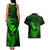 hawaii-couples-matching-tank-maxi-dress-and-hawaiian-shirt-hammerhead-shark-tattoo-mix-polynesian-plumeria-green-version
