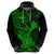 Hawaii Hoodie Hammerhead Shark Tattoo Mix Polynesian Plumeria Green Version LT14 - Polynesian Pride